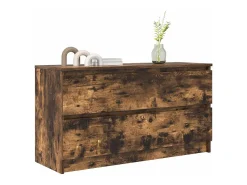 Mueble de TV madera de ingeniería roble ahumado 100x35x54 cm