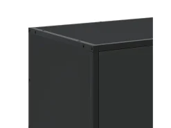 Mueble de TV madera de ingeniería y metal negro 120x35x41 cm
