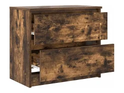 Mueble de TV madera de ingeniería roble ahumado 60x35x54 cm