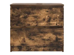Mueble de TV madera de ingeniería roble ahumado 60x35x54 cm