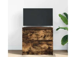Mueble de TV madera de ingeniería roble ahumado 60x35x54 cm