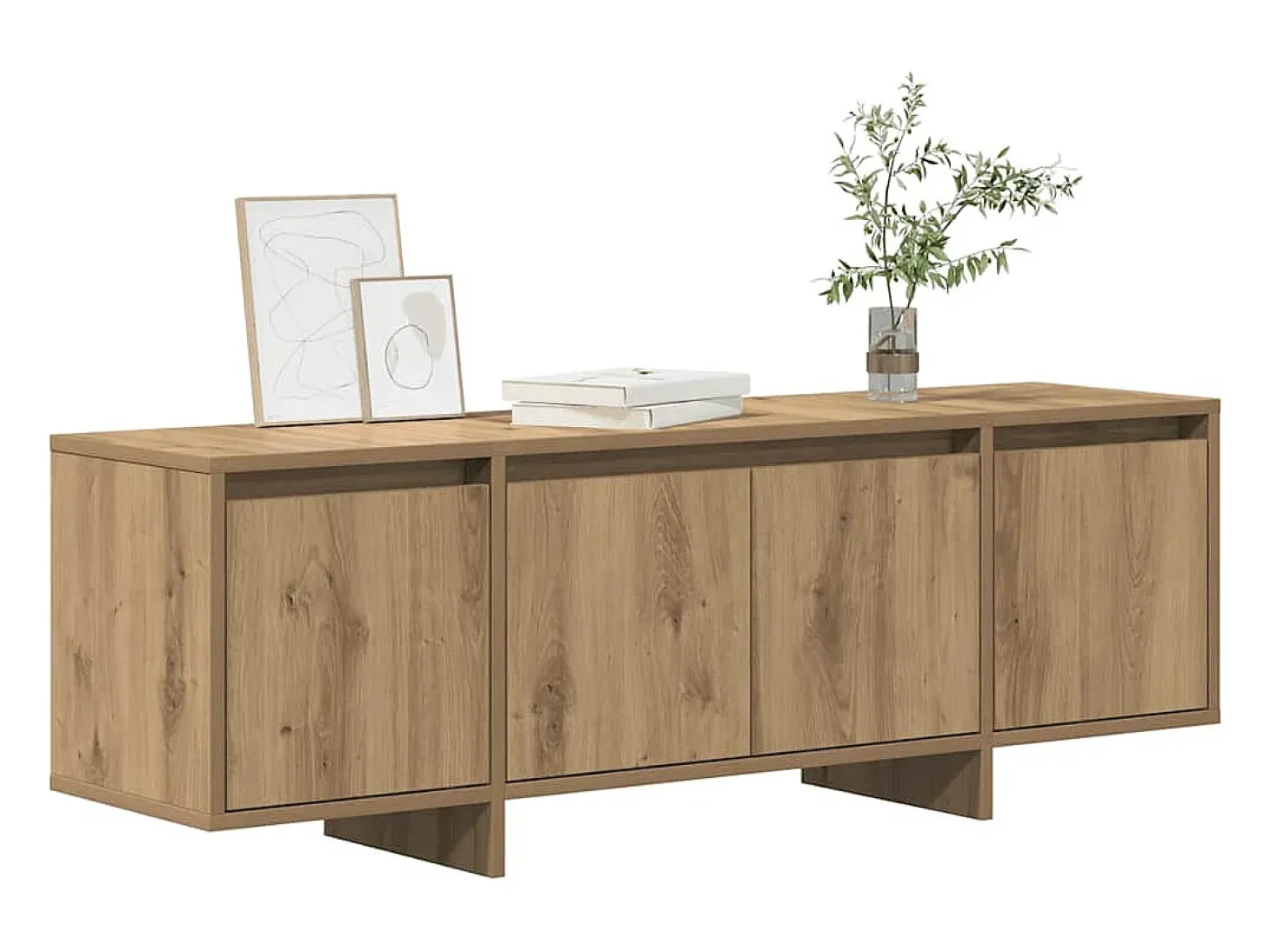 Mueble de TV madera de ingeniería roble artisan 120x30x40,5 cm