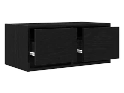 Mueble de TV madera de ingeniería roble negro 60x31x25,5 cm