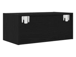 Mueble de TV madera de ingeniería roble negro 60x31x25,5 cm