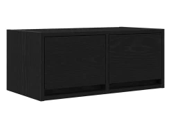 Mueble de TV madera de ingeniería roble negro 60x31x25,5 cm