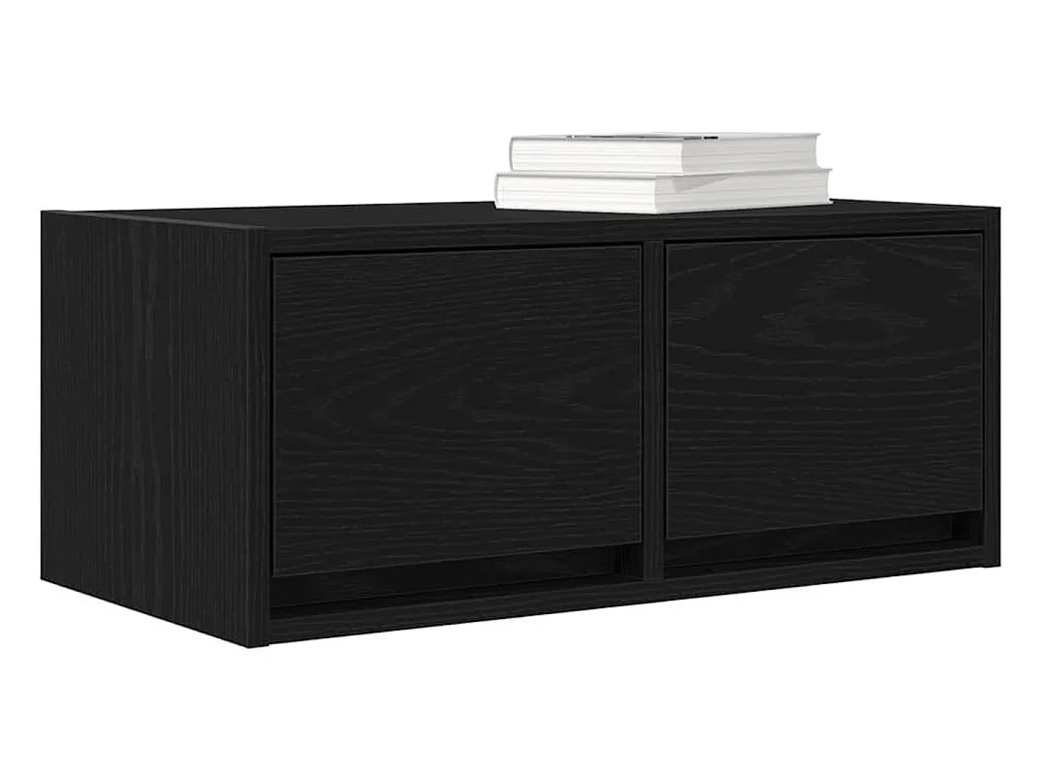 Mueble de TV madera de ingeniería roble negro 60x31x25,5 cm
