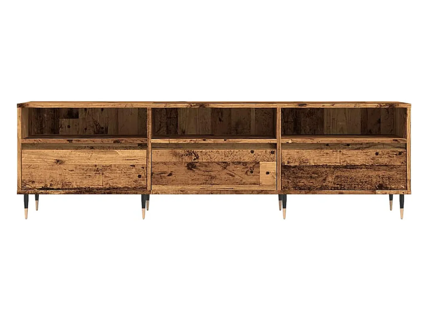 Mueble de TV madera ingeniería madera envejecida 150x30x44,5 cm