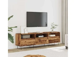 Mueble de TV madera ingeniería madera envejecida 150x30x44,5 cm