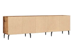Mueble de TV madera ingeniería madera envejecida 150x30x44,5 cm