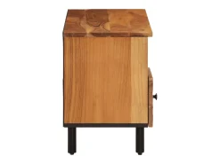 Mueble de TV madera maciza de acacia 100x33x46 cm