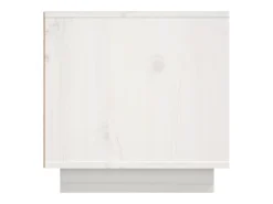 Mueble de TV madera maciza de pino blanco 156x40x40 cm