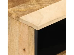 Mueble de TV madera maciza de mango 100x33x46 cm