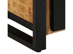 Mueble de TV madera maciza de mango rugosa 80x30x40 cm