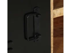 Mueble de TV madera maciza de mango rugosa 80x30x40 cm