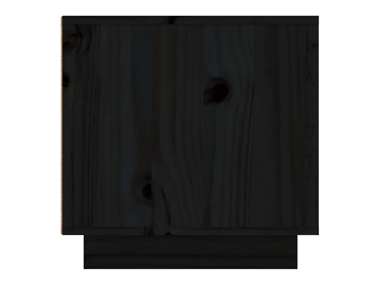 Mueble de TV madera maciza de pino negro 156x40x40 cm