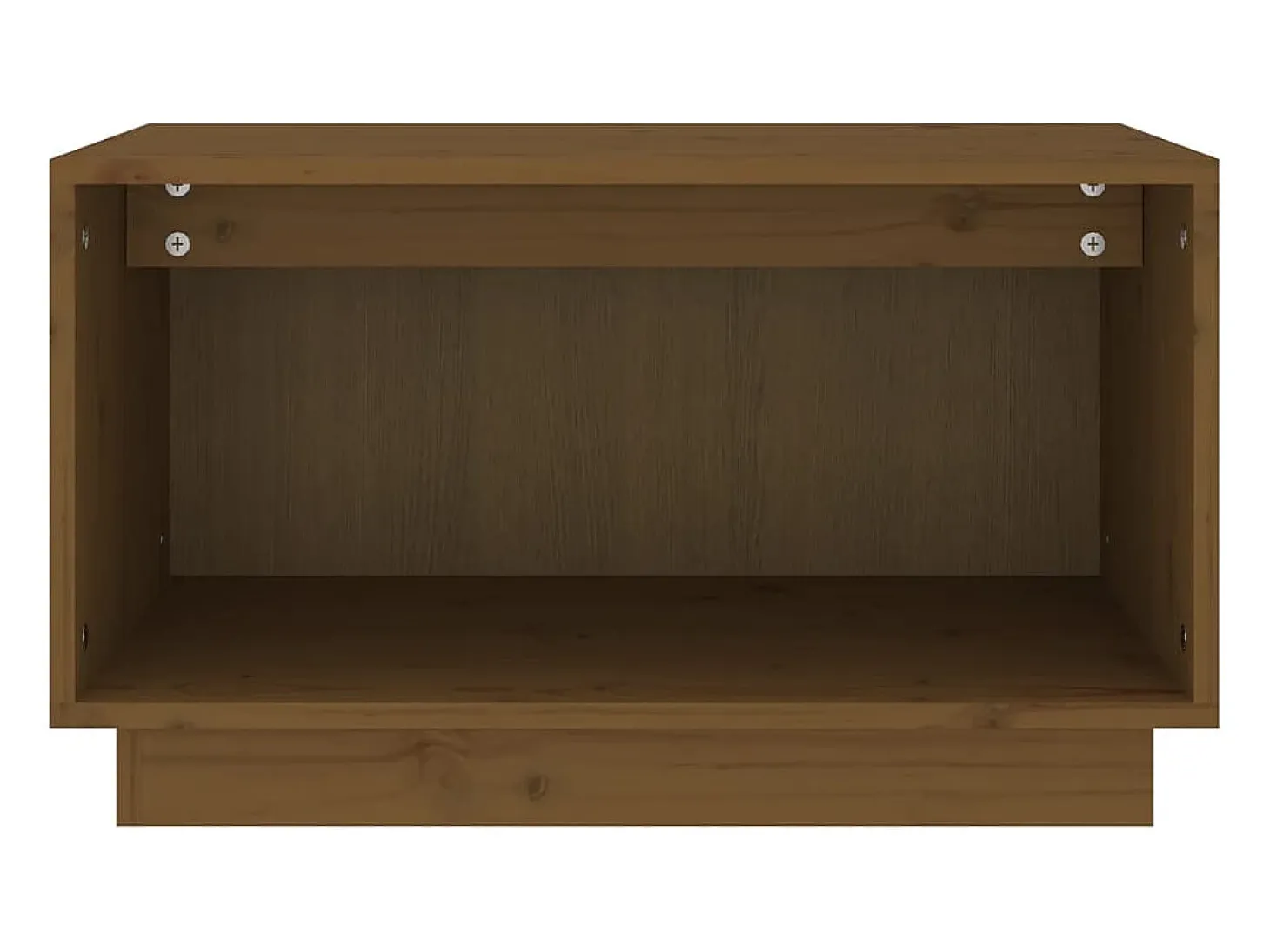 Mueble de TV madera maciza de pino marrón miel 60x35x35 cm