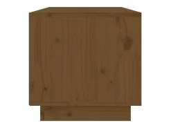Mueble de TV madera maciza de pino marrón miel 60x35x35 cm