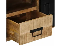 Mueble de TV madera maciza de mango rugosa 100x30x40 cm