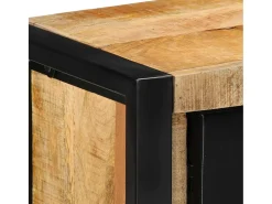 Mueble de TV madera maciza de mango rugosa 100x30x40 cm
