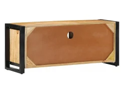 Mueble de TV madera maciza de mango rugosa 100x30x40 cm