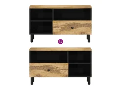 Mueble de TV madera maciza de mango 80x33x46 cm