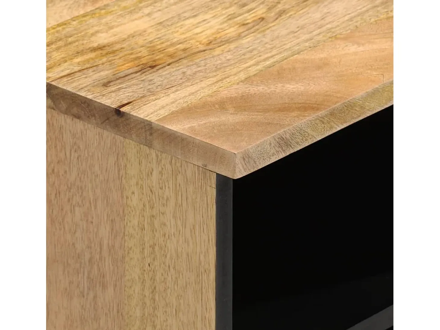 Mueble de TV madera maciza de mango 80x33x46 cm