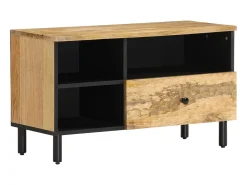 Mueble de TV madera maciza de mango 80x33x46 cm
