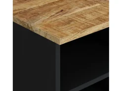 Mueble de TV madera mango y madera contrachapada 100x33x46 cm