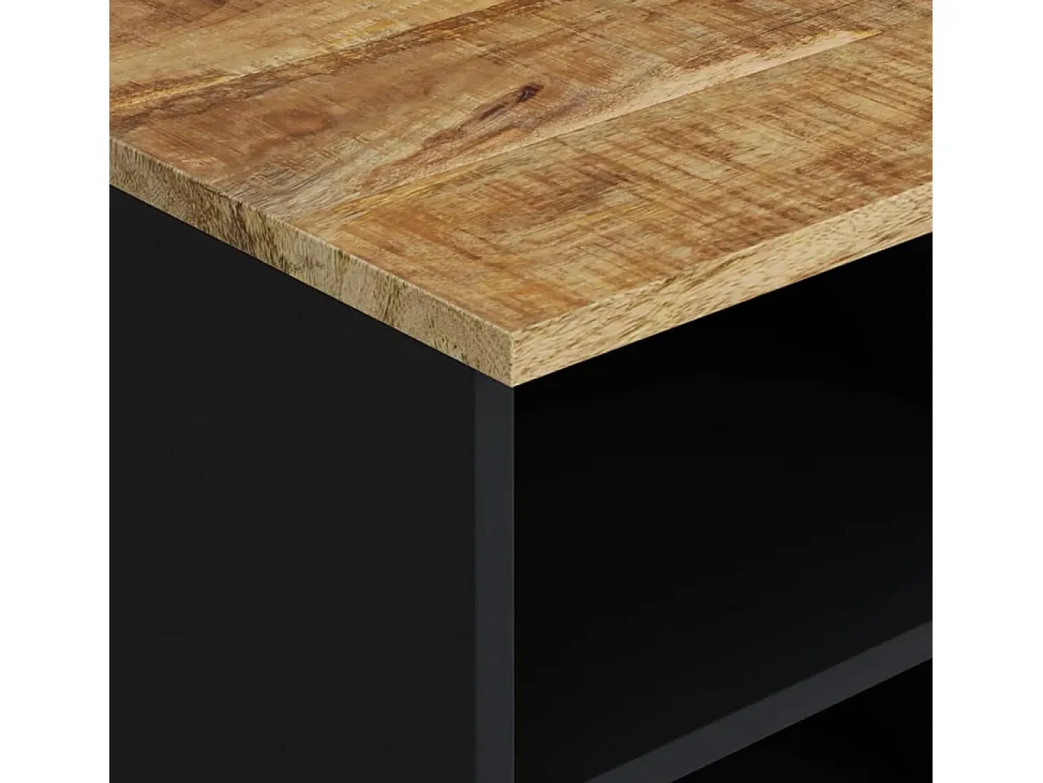 Mueble de TV madera mango y madera contrachapada 100x33x46 cm