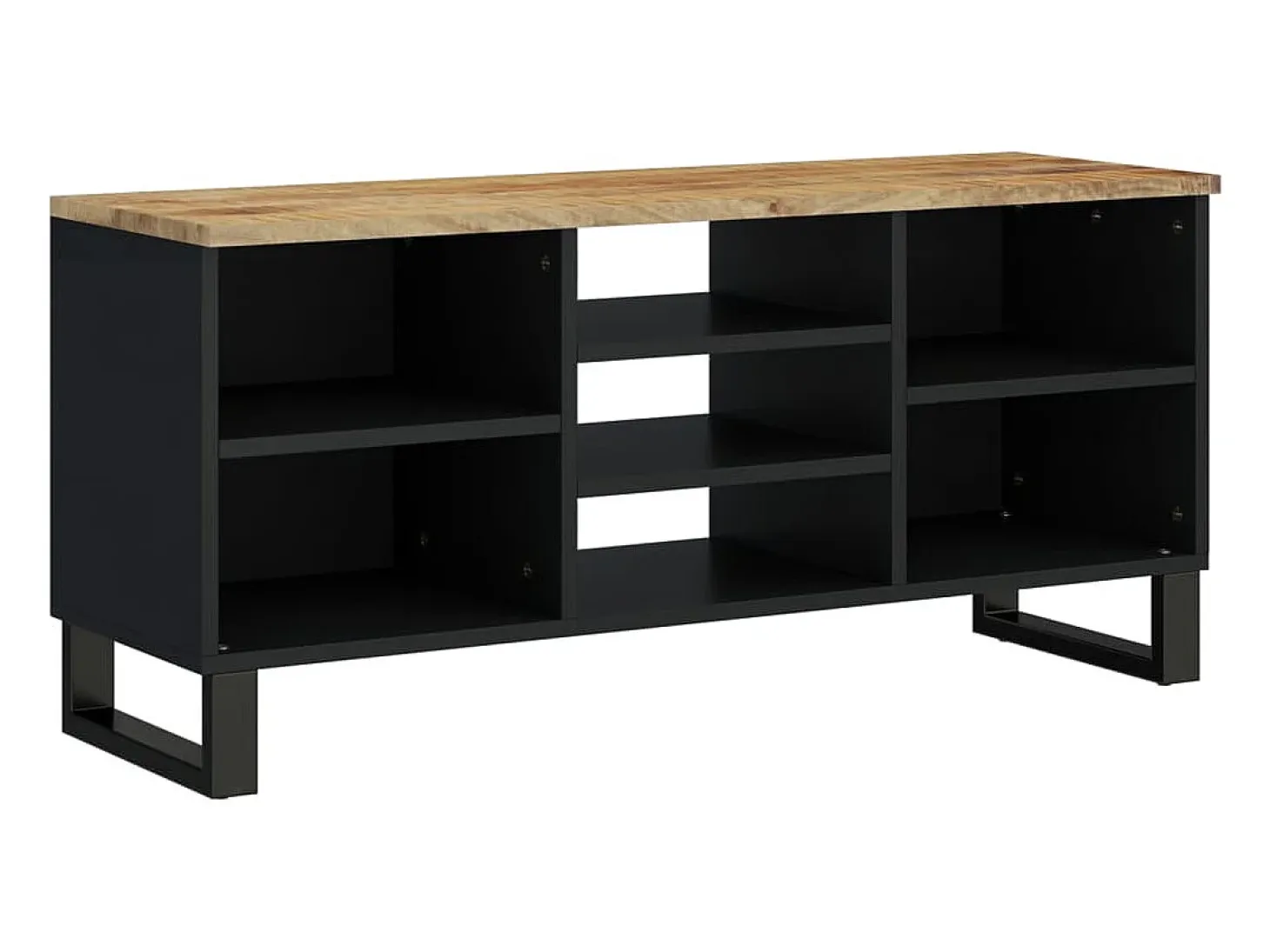 Mueble de TV madera mango y madera contrachapada 100x33x46 cm
