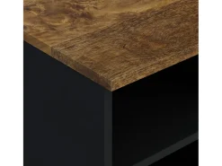 Mueble de TV madera mango y madera contrachapada 80x33x46 cm
