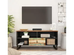 Mueble de TV madera reciclada madera contrachapada 100x33x46cm