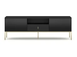 Mueble de TV Maggiore 2P1C negro/dorado/dorado