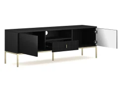 Mueble de TV Maggiore 2P1C negro/dorado/dorado