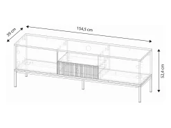 Mueble de TV Maggiore 2P1C cachemir/dorado/dorado