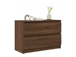 Mueble de TV marrón roble 80x35x54 cm madera de ingeniería
