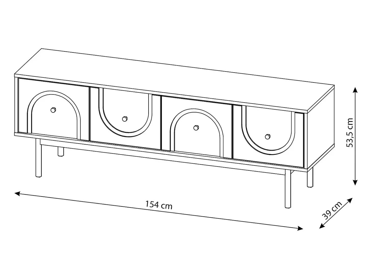 Mueble de TV Mazoma 4P cachemir/ cachemir/dorado