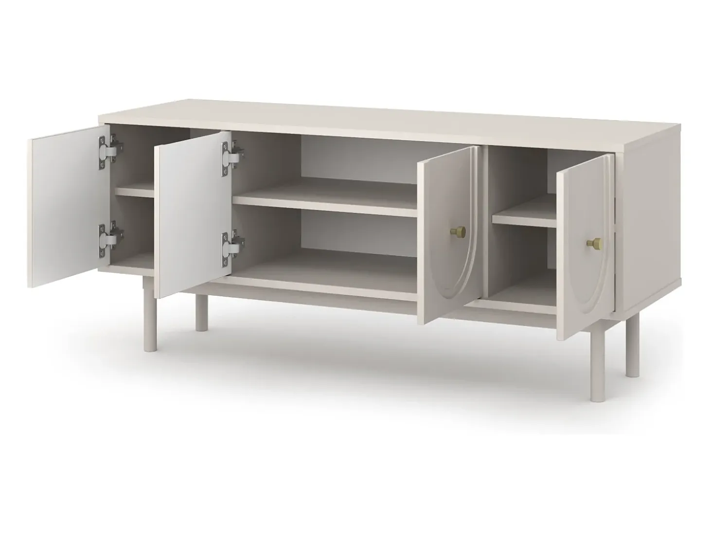 Mueble de TV Mazoma 4P cachemir/ cachemir/dorado