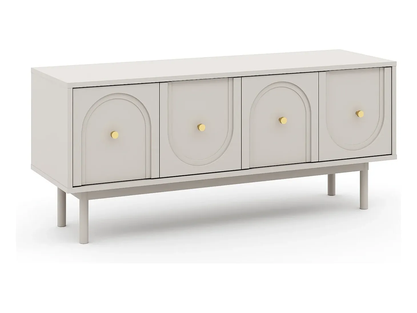 Mueble de TV Mazoma 4P cachemir/ cachemir/dorado