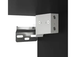 Mueble de TV metal y madera de ingeniería negro 60x31x39,5 cm