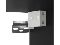 Mueble de TV metal y madera de ingeniería negro 80x31x39,5 cm