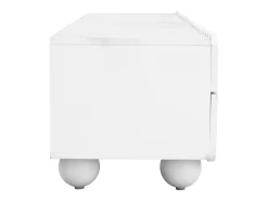 Mueble de TV moderno 175x38x37 cm - 2 puertas y 4 cajones - MDF + tableros de partículas - Blanco
