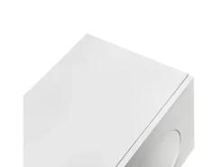 Mueble de TV moderno 180,5x38x50cm - 4 puertas - Patas esféricas - MDF + tableros de partículas - Blanco