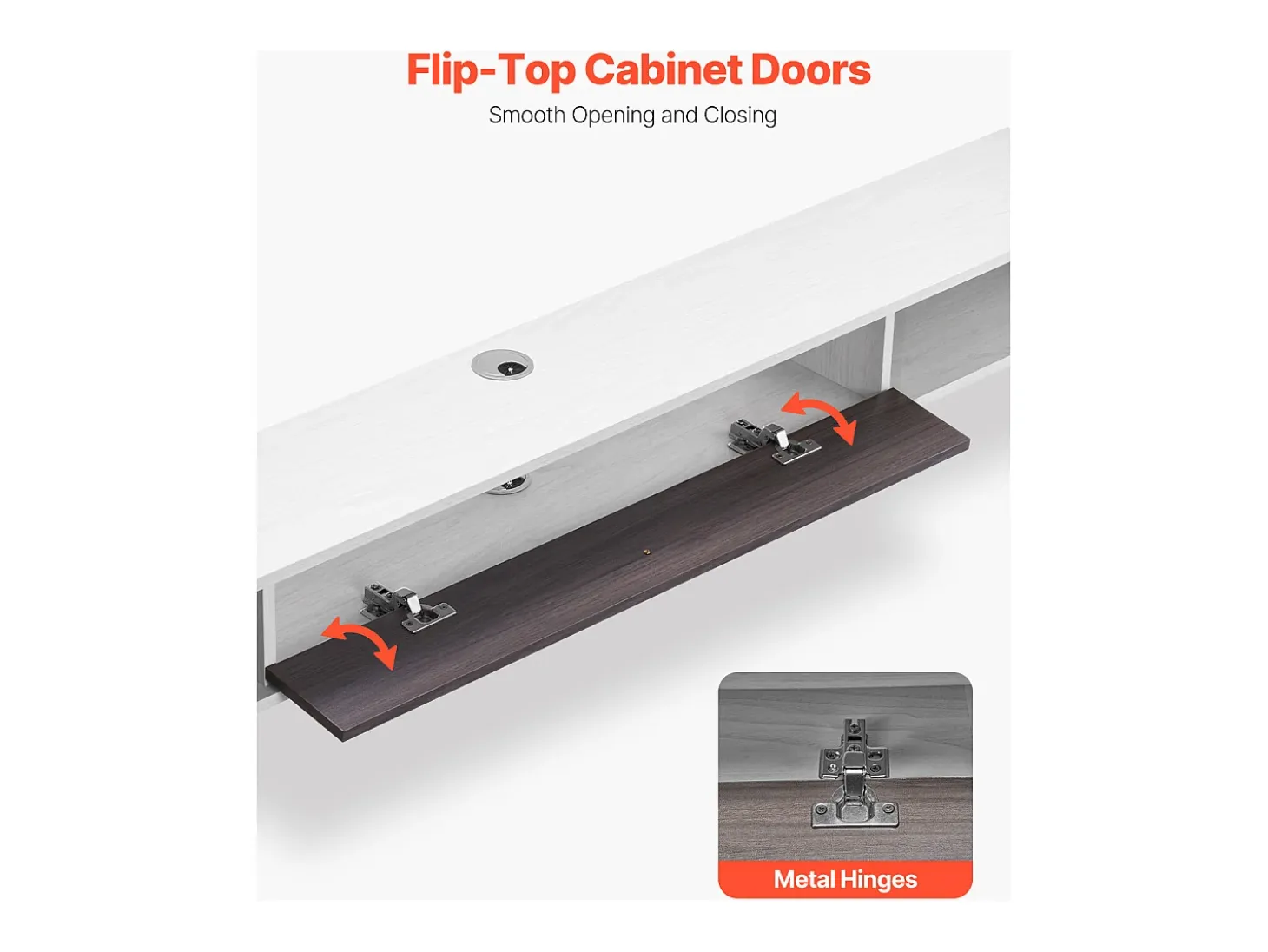 Mueble de TV Montado en la Pared SucceBuy Soporte de TV de Pared de 180 cm, Consola Multimedia con Organizador de Cables, Estante Moderno de Aglomerado