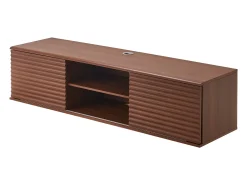 Mueble de TV Montado en la Pared SucceBuy Soporte de TV Flotante de Pared de 152 cm, Consola Multimedia con Estantes Ajustables, Mueble de Almacenamiento