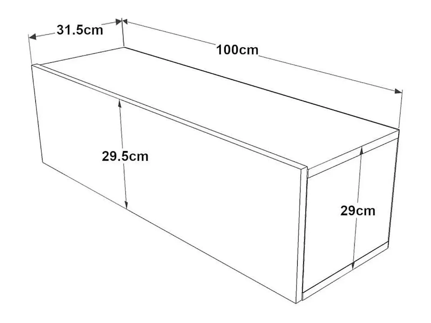 Mueble de TV Ona puerta abatible natural 29x100x31 cm