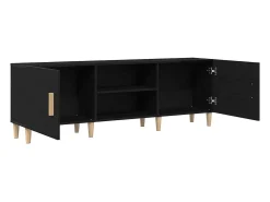 Mueble de TV Roble negro 150 x 30 x 50 cm Madera contrachapada