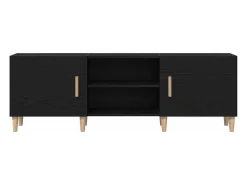 Mueble de TV Roble negro 150 x 30 x 50 cm Madera contrachapada