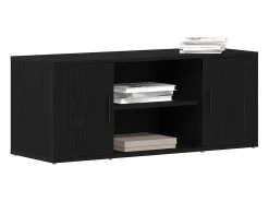 Mueble de TV Roble negro 100 x 35 x 40 cm Madera contrachapada