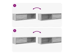 Mueble de TV Sonoma gris 100x31x25,5 cm madera de ingeniería